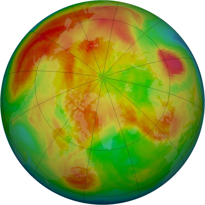 Arctic ozone map for 06 April 2004